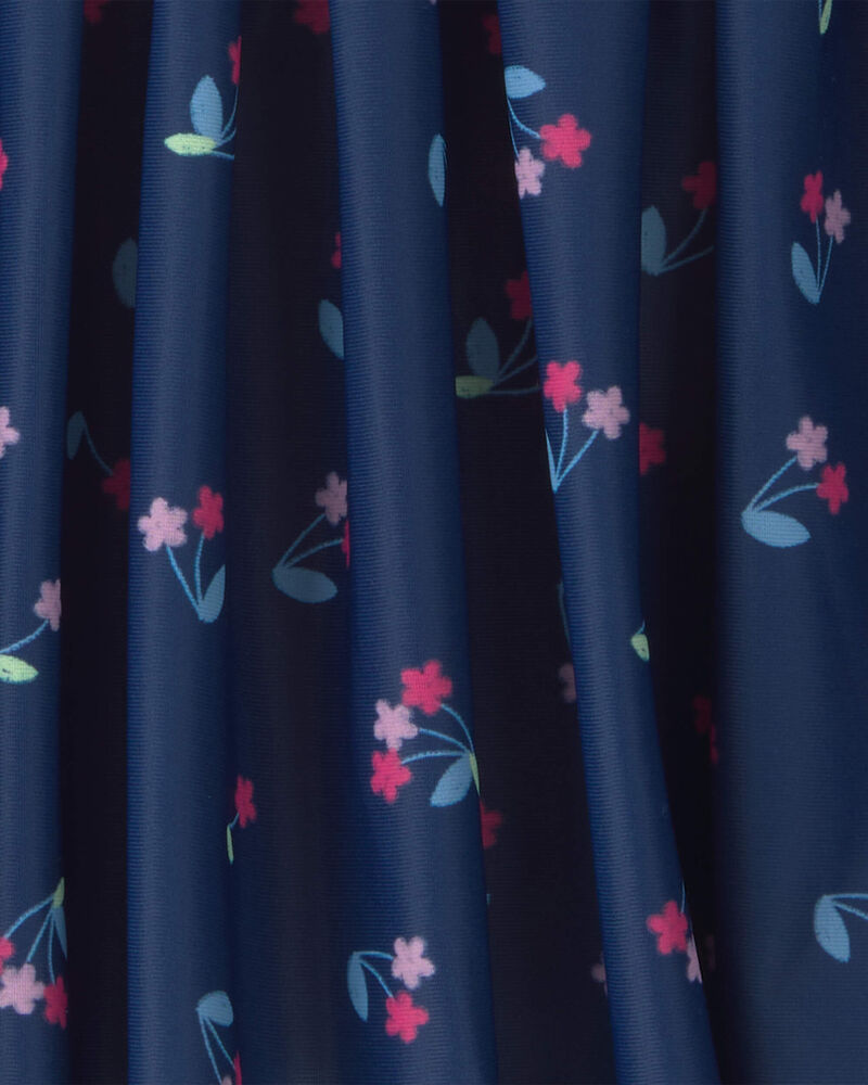 Girls Floral Active Skort - Navy, image 3 of 4 slides