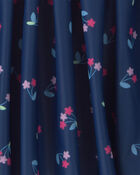 Girls Floral Active Skort - Navy, image 3 of 4 slides