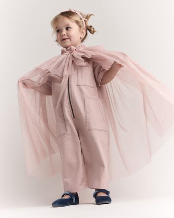 Toddler Girl Confetti Dress Up Cape - Light Pink, 
