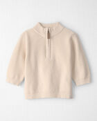 Baby Organic Cotton Quarter-Zip Pullover, image 1 of 4 slides