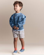 Toddler Baking Wide-Arm Pocket Sweatshirt - Blue, image 4 of 6 slides