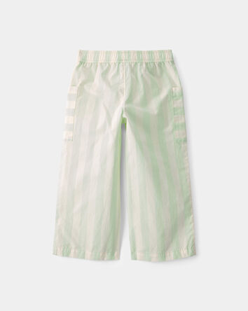 Toddler Girl Striped Pants - Green/Ivory, 