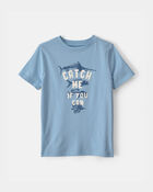Boys Fish Graphic Tee - Blue, image 1 of 3 slides