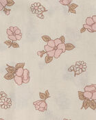 Baby Girl 4-Pack Floral Receiving Blankets - Pink/Ivory, image 4 of 5 slides