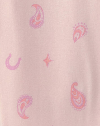 Girls Unicorn 100% Cotton Snug Fit 4-Piece Pajama Set - Pink, 