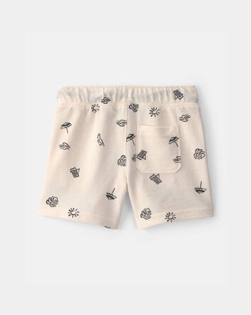 Toddler Boy Beach Shorts - Black/Ivory, 