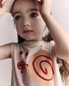 Toddler Girl Snail Elastic Waist Tank - Cream, image 4 of 6 slides
