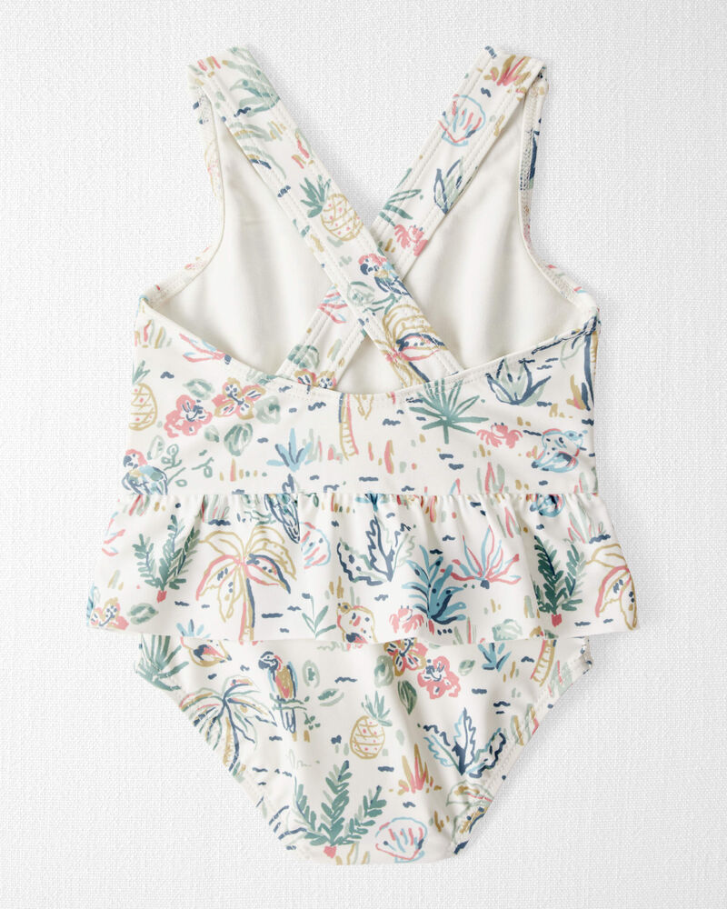 Baby Girl Recycled Swimsuit in Tropical Paradise, image 2 of 5 slides