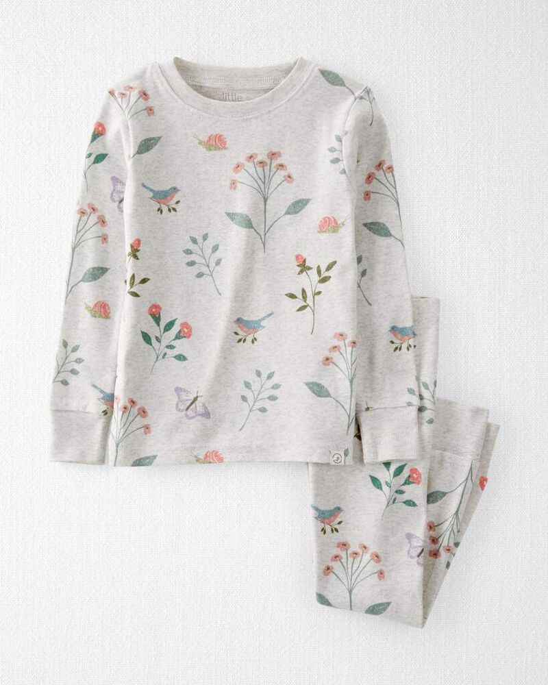 Toddler Girl Organic Cotton Pajamas Set, image 1 of 4 slides
