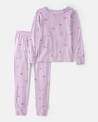 Toddler Girl Fairytale PurelySoft 2-Piece Pajama Set - Purple, image 1 of 7 slides