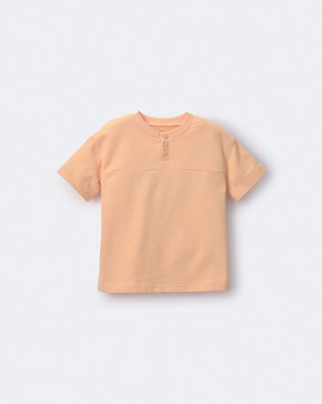 Toddler Boy Henley Tee - Orange, 