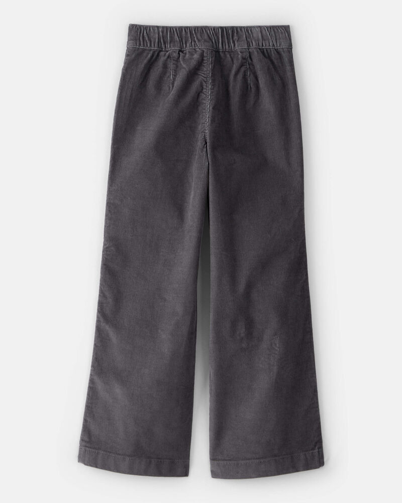 Girls Corduroy Wide-Leg Pants - Grey, image 2 of 4 slides