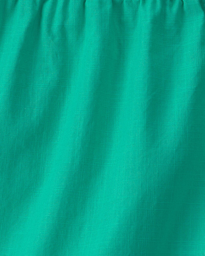 Girls Ruffle-Trim Shorts - Green, image 4 of 6 slides