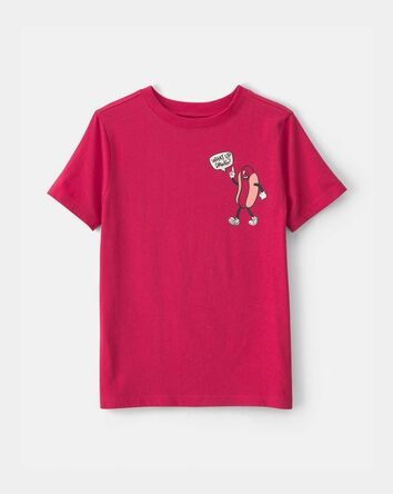 Boys Hot Dog Graphic Tee - Red, 