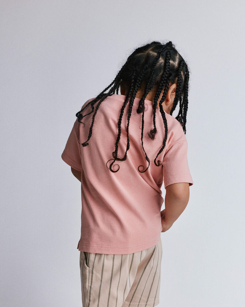 Toddler Elevated Relaxed Tee - Light Pink, image 4 of 5 slides
