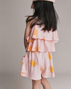 Toddler Girl Swing Shorts with Pockets in Sunny Life Print - Light Pink, image 5 of 7 slides