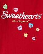 Girls Sweethearts&copy; Candy Long-Sleeve Rib Top - Red, image 3 of 3 slides
