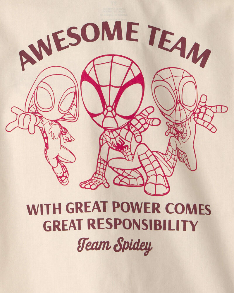 Toddler Boy 2-Piece &copy;Marvel Spider-Man Top & Short Set - Cream, image 5 of 6 slides