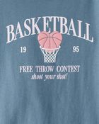 Girls Basketball Long-Sleeve Graphic Tee - Blue, image 2 of 3 slides