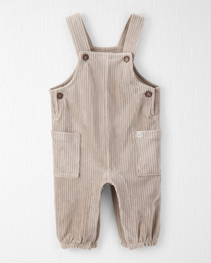 Baby Recycled Ribbed Velour Overalls, image 1 of 6 slides