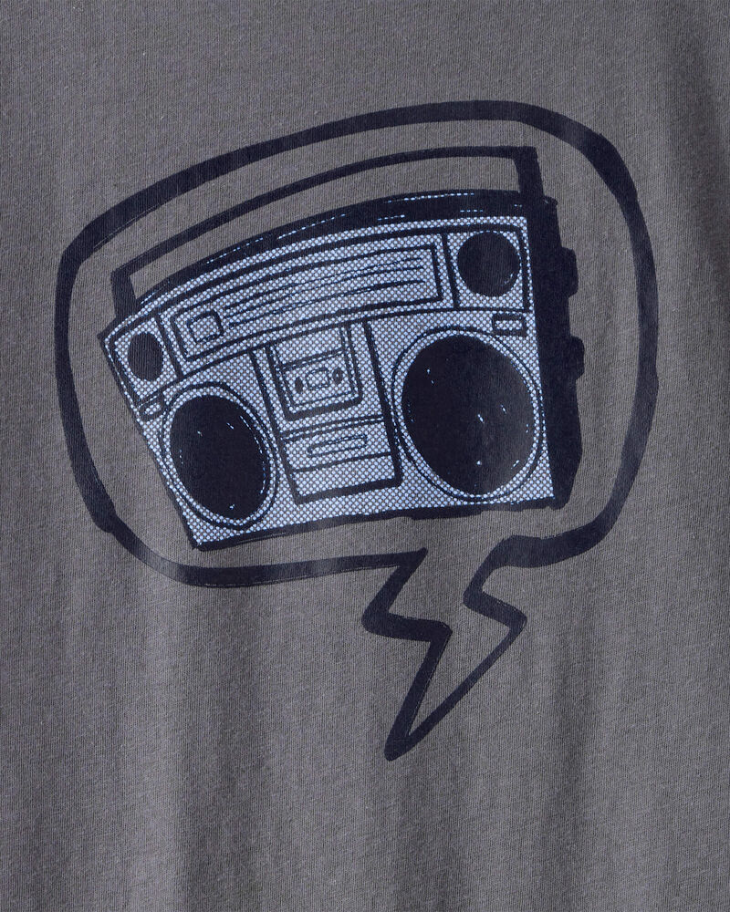Boys Radio Short-Sleeve Graphic Tee - Grey, image 2 of 3 slides