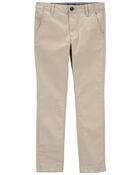 Boys Husky Fit Stretch Chino Pants - Khaki, image 1 of 5 slides