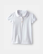 Toddler Girl Uniform Polo Shirt - White, image 1 of 3 slides