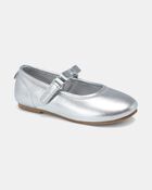 Toddler Girl Dress Shoes - Silver, image 1 of 6 slides