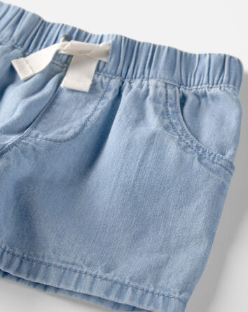 Toddler Organic Cotton Chambray Shorts, 
