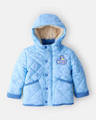 Toddler Bluey&trade; Hooded Heavyweight Winter Jacket - Blue, image 1 of 4 slides