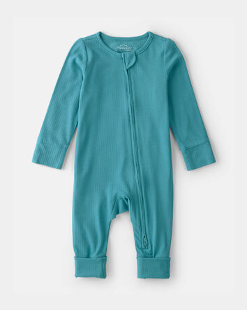 Baby PurelySoft 2-Way Zip Sleep & Play Pajamas - Blue, 