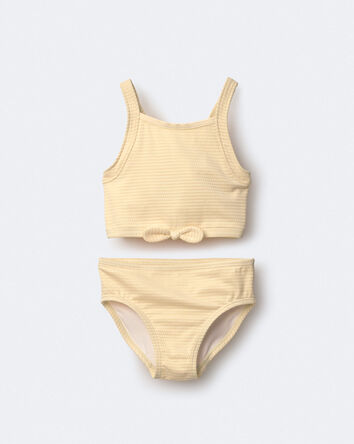 Toddler Girl Bow Tankini - Yellow, 