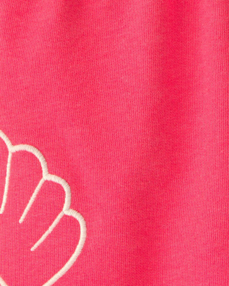 Toddler Girl Shell French Terry Shorts - Coral, image 4 of 5 slides