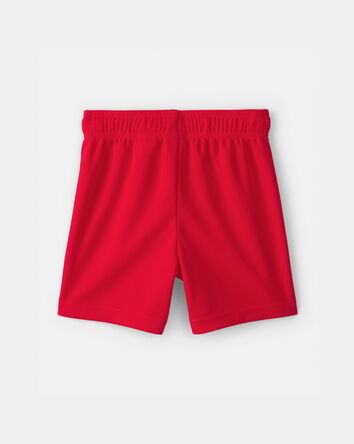 Toddler Boy Mesh Active Shorts - Red, 