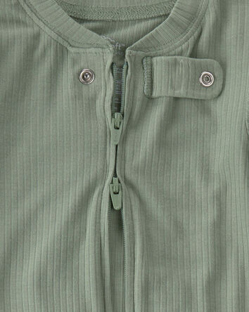 Baby PurelySoft 2-Way Zip 1-Piece Pajama - Green, 