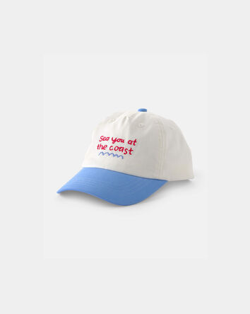 Boys Coastal Baseball Hat - White/Blue, 
