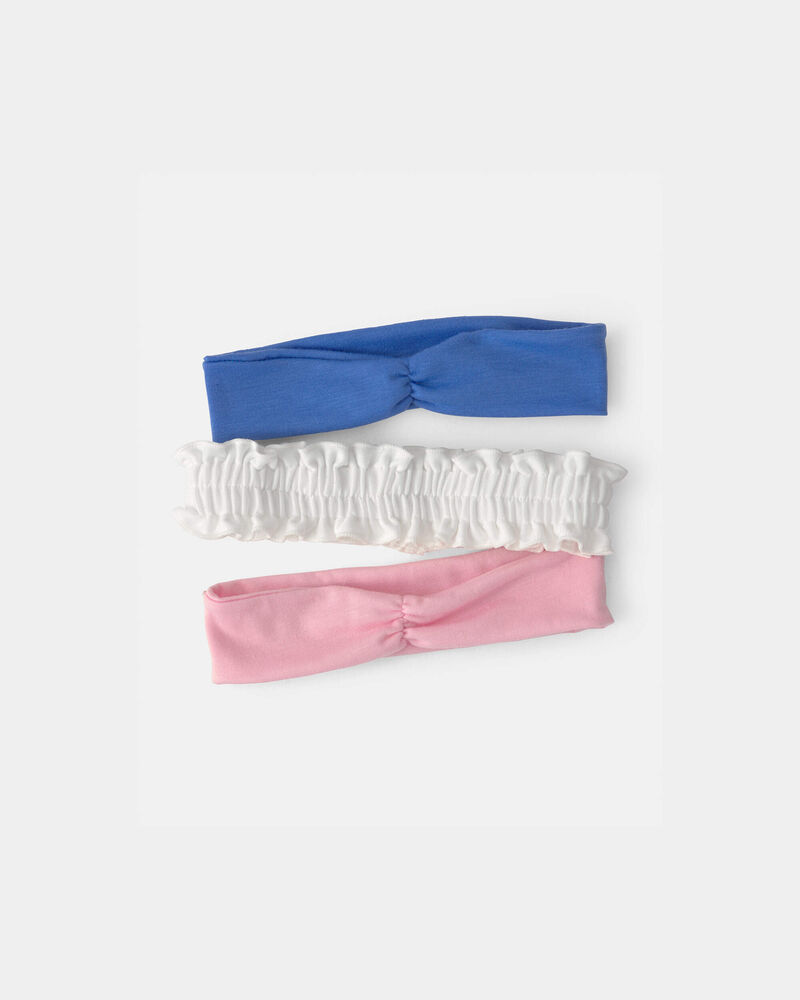Toddler Girl 3-Pack Solid Headbands, image 1 of 1 slides