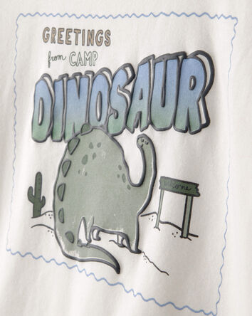 Toddler Boy Dinosaur Long-Sleeve Graphic Tee - Ivory, 