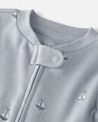 Baby Organic Cotton Sleep & Play Pajama in Sail Away, image 2 of 5 slides