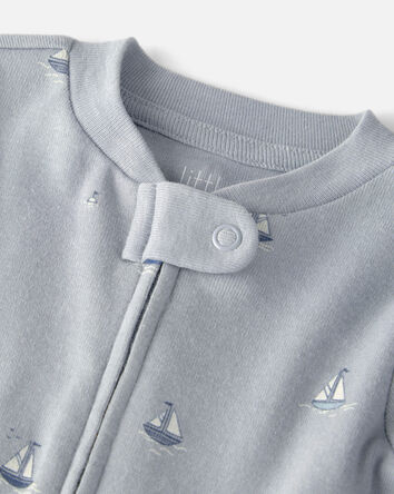 Baby Organic Cotton Sleep & Play Pajama in Sail Away, 