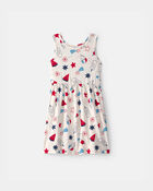 Girls Fourth Of July Popsicle Sleeveless Knit Dress, image 1 of 4 slides