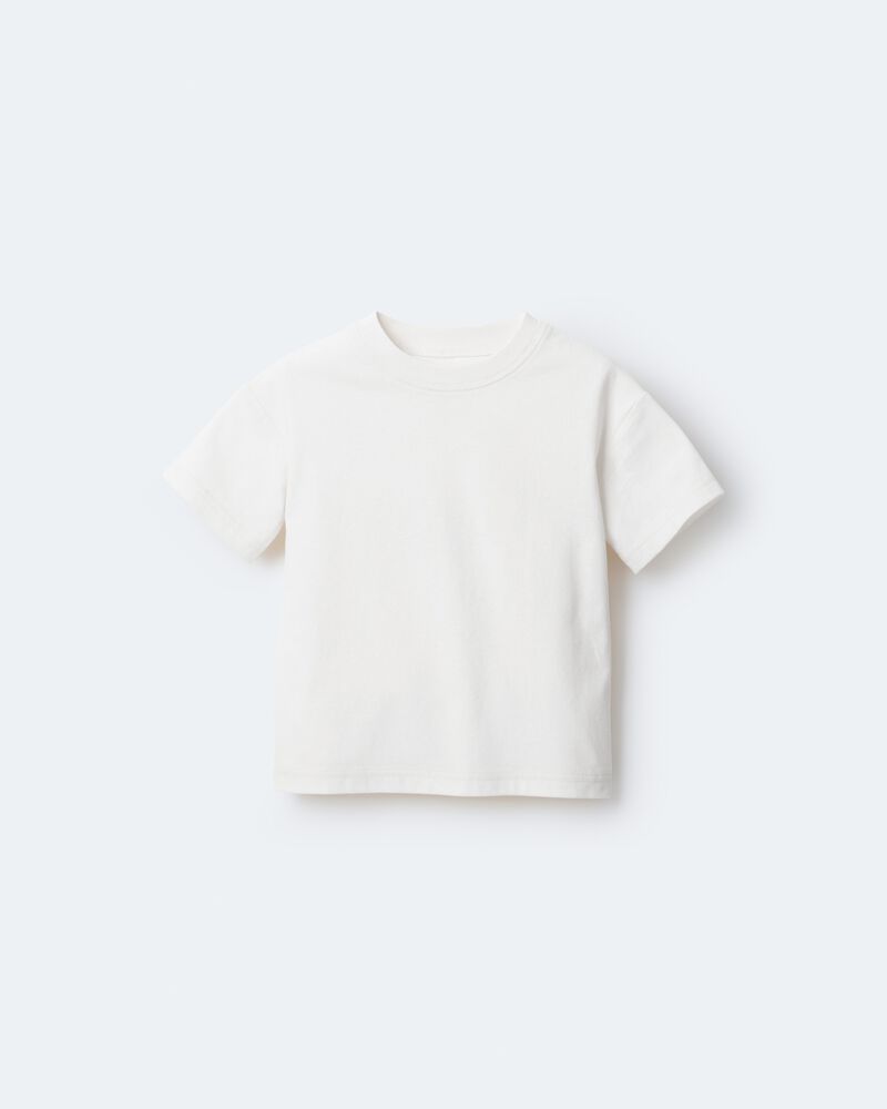 Toddler Short-Sleeve Relaxed Tee - Cream, image 2 of 6 slides