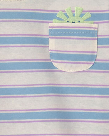 Toddler Girl Striped Short-Sleeve Top - Blue/Ivory, 