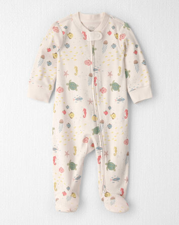 Baby Organic Cotton Sleep & Play Pajamas in Under the Sea, 