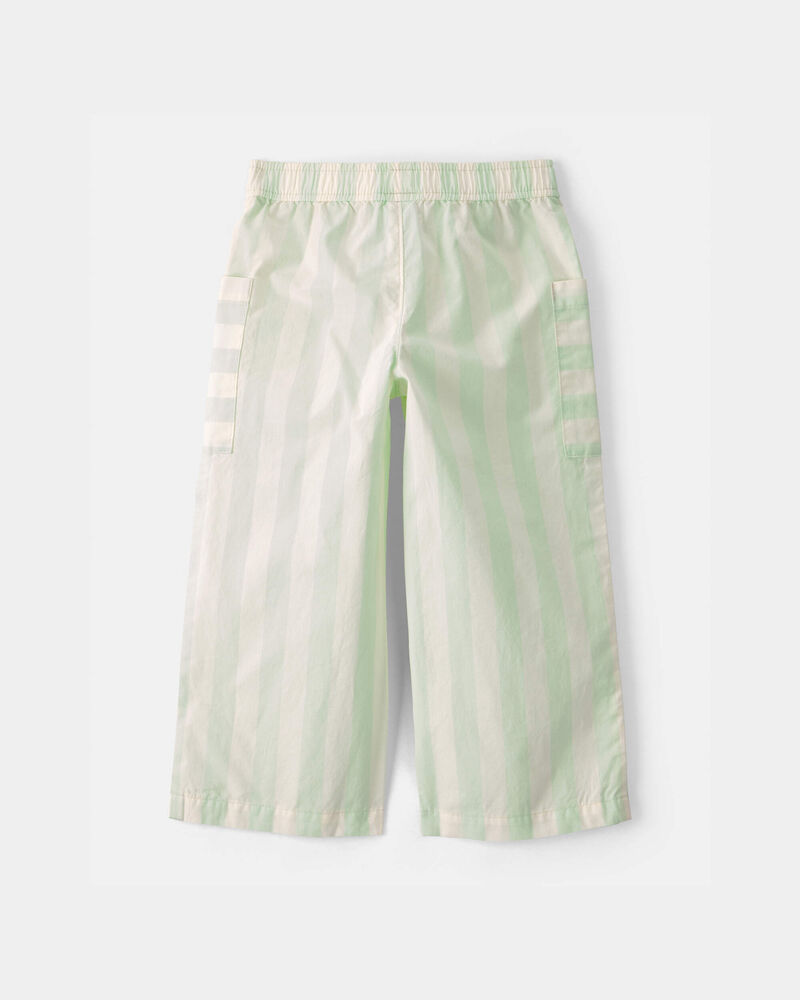 Toddler Girl Striped Pants - Green/Ivory, image 2 of 5 slides