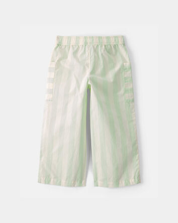 Toddler Girl Striped Pants - Green/Ivory, 