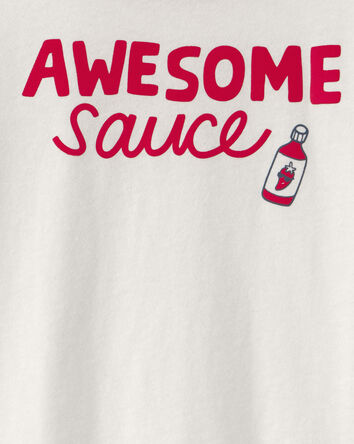 Toddler 'Awesome Sauce' Graphic Tee - Ivory, 