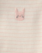 Baby Girl 3-Piece Bunny Terry Layering Set - Pink, image 4 of 6 slides