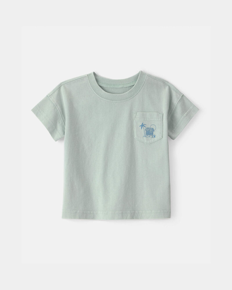 Baby Boy Pocket Tee - Mint Green, image 1 of 3 slides