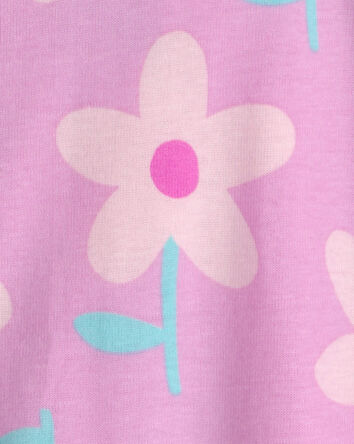Toddler Girl Floral 100% Cotton Snug Fit 1-Piece Pajama - Pink, 